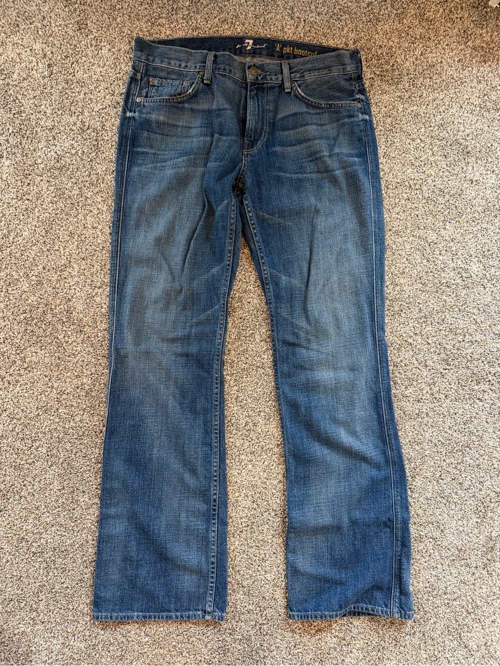 Men's 34x32 7 for all mankind Bootcut Jeans